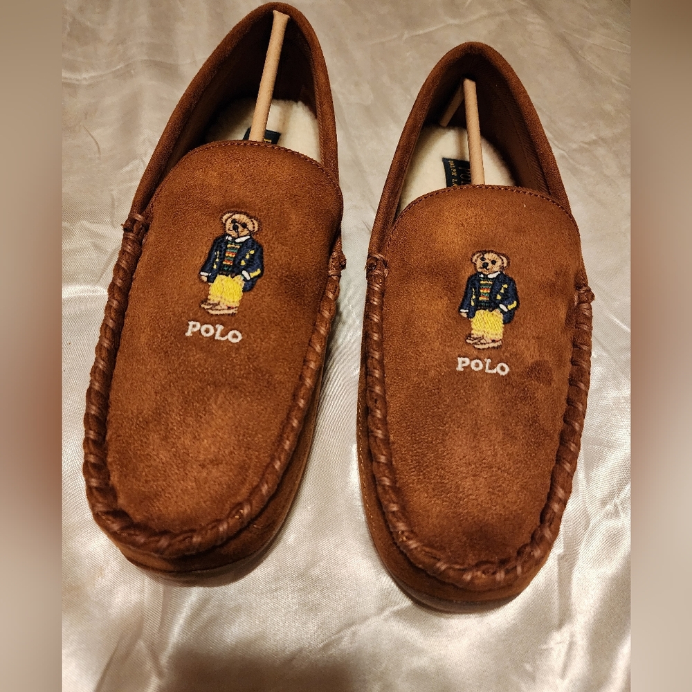 NIB-Polo Ralph Lauren Polo Bear Declan Loafers/Slippers-Brown-10